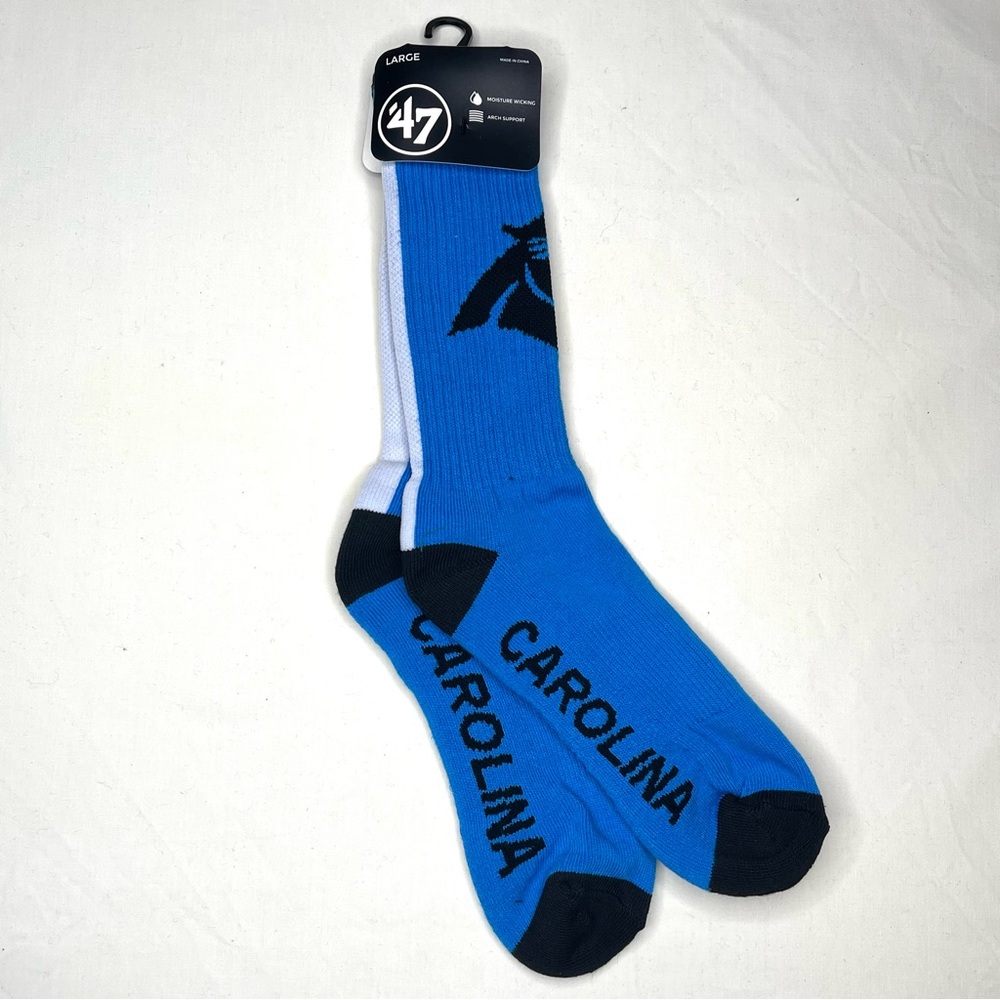 Carolina Panthers athletic crew socks